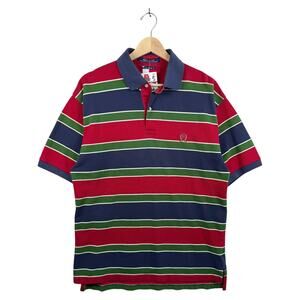 Vintage Tommy Hilfiger Striped Short Sleeve Polo Shirt Large